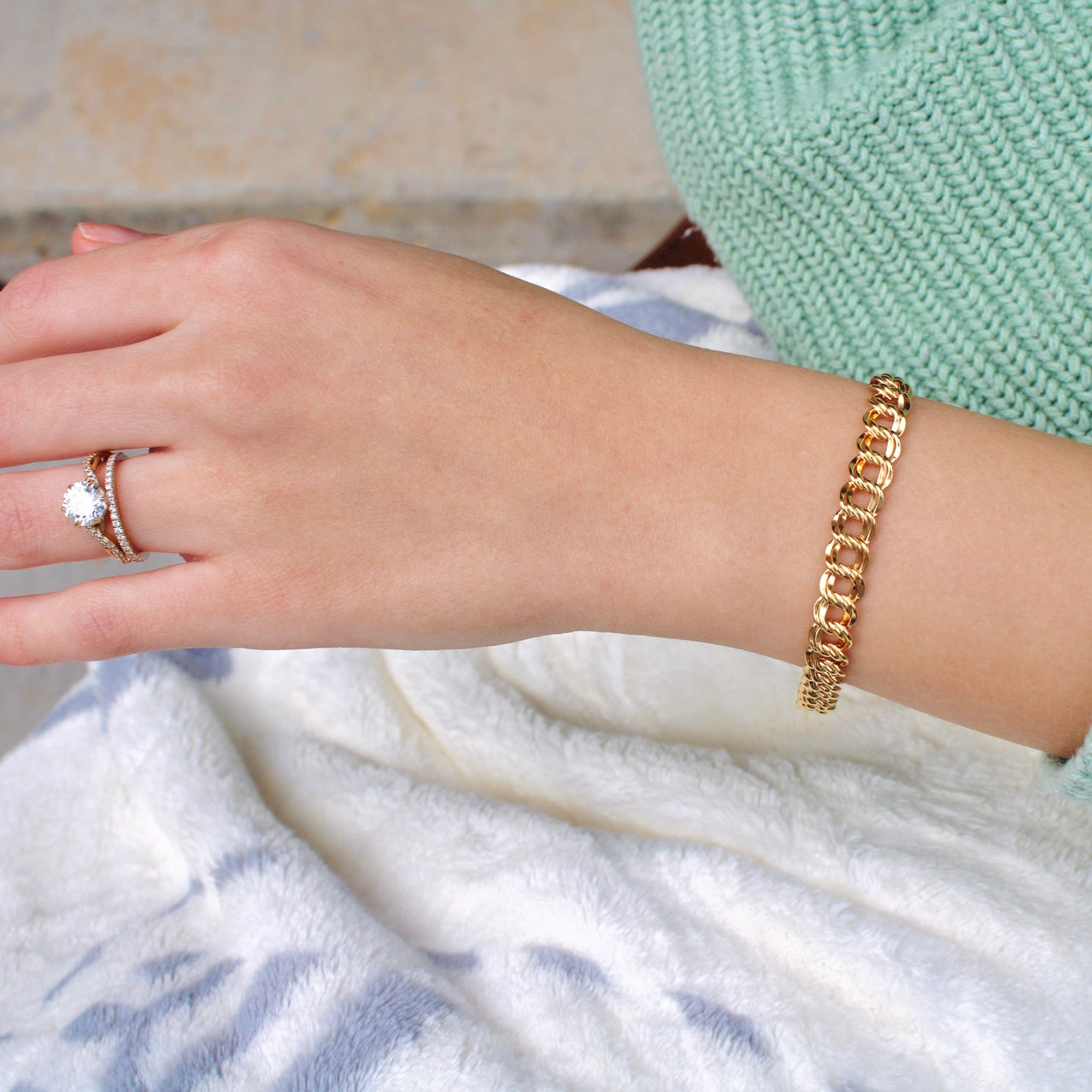 Vivian Grace Vintage Bracelet Gold Vintage 12k Gold Filled Charm Bracelet