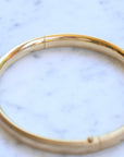 Vivian Grace Vintage Bracelet Gold Vintage 12k Gold-Filled Floral Etched Bangle Bracelet- slim design