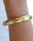 Vivian Grace Vintage Bracelet Gold Vintage 14k Gold-Filled Floral Etched Bangle Bracelet- Engraveable