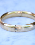 Vivian Grace Vintage Bracelet Gold Vintage 14k Gold-Filled Floral Etched Bangle Bracelet- Engraveable
