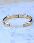 Vivian Grace Vintage Bracelet Gold Vintage 14k Gold-Filled Floral Etched Bangle Bracelet- Engraveable