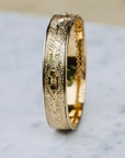 Vivian Grace Vintage Bracelet Gold Vintage Hinged 12k Gold Filled Etched Floral Bangle Bracelet - Hayward