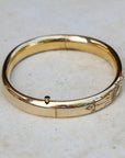 Vivian Grace Vintage Bracelet Gold Vintage Mid-Century 14k Gold-Filled Floral Etched Bangle Bracelet by H.F.B.