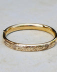 Vivian Grace Vintage Bracelet Gold Vintage Mid-Century 14k Gold-Filled Floral Etched Bangle Bracelet by H.F.B.