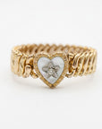 Vivian Grace Vintage Bracelet Gold Vintage Mother of Pearl Gold Filled Sweetheart Expansion Bracelet