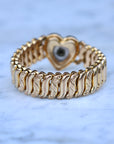 Vivian Grace Vintage Bracelet Gold Vintage Mother of Pearl Gold Filled Sweetheart Expansion Bracelet
