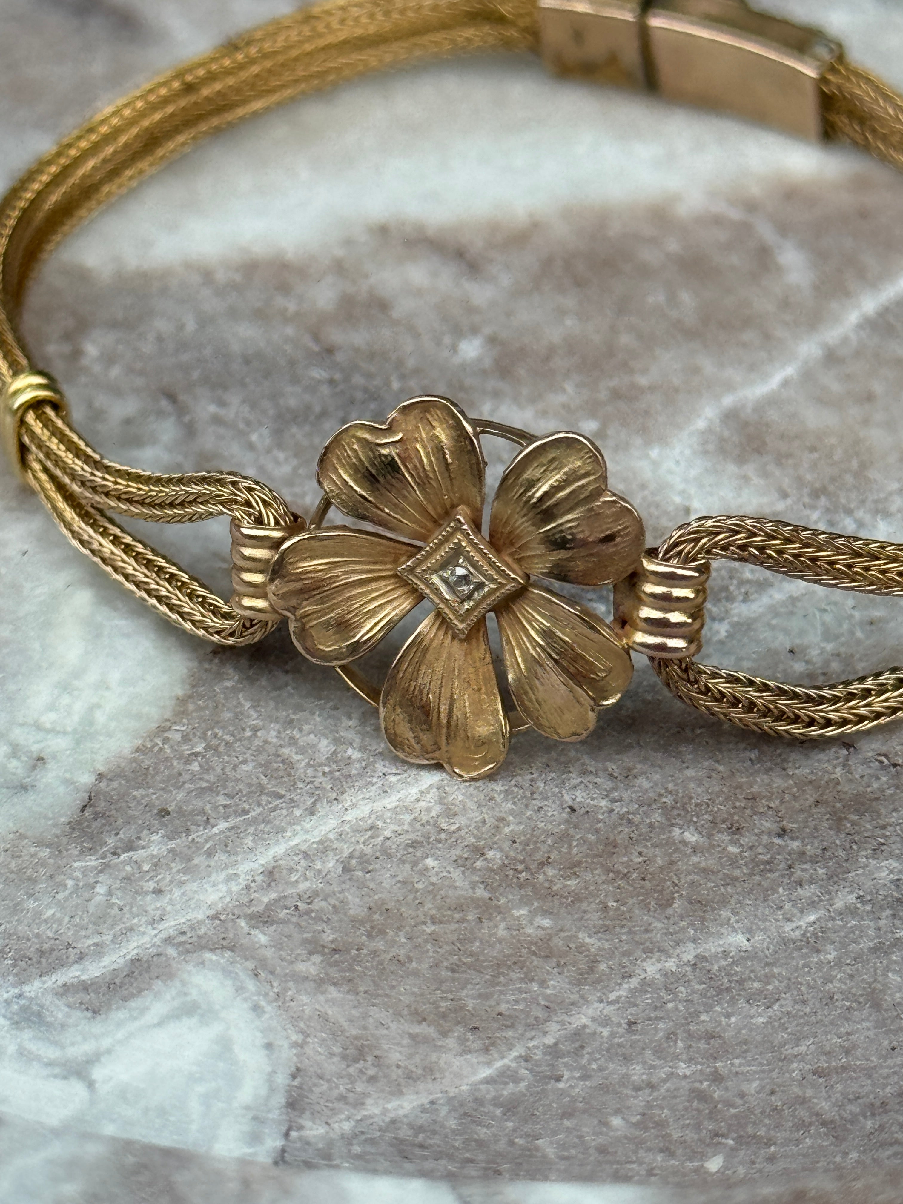 Vivian Grace Vintage Bracelet Gold Vintage Victorian Mesh Bracelet- 12k Gold Filled
