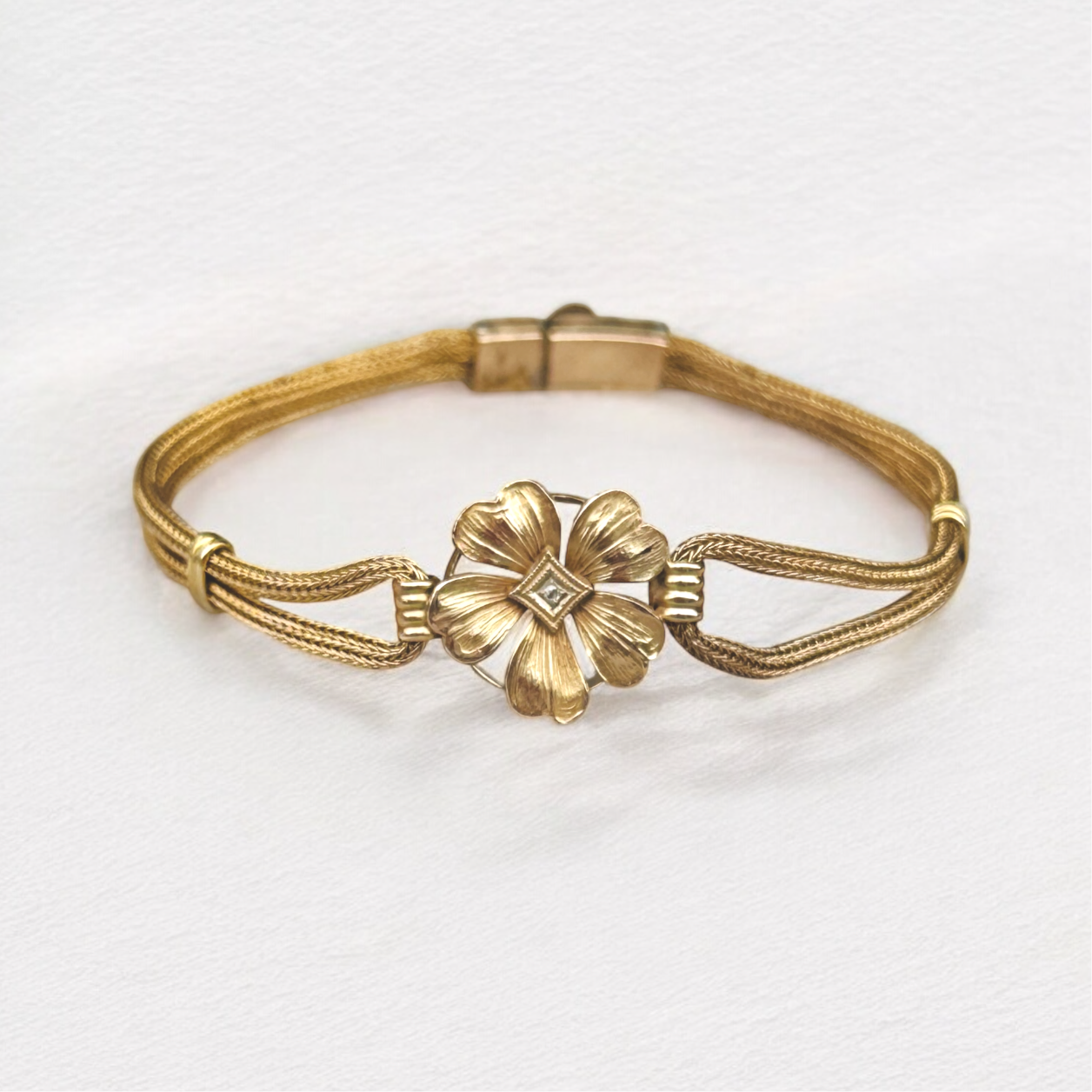 Vivian Grace Vintage Bracelet Gold Vintage Victorian Mesh Bracelet- 12k Gold Filled