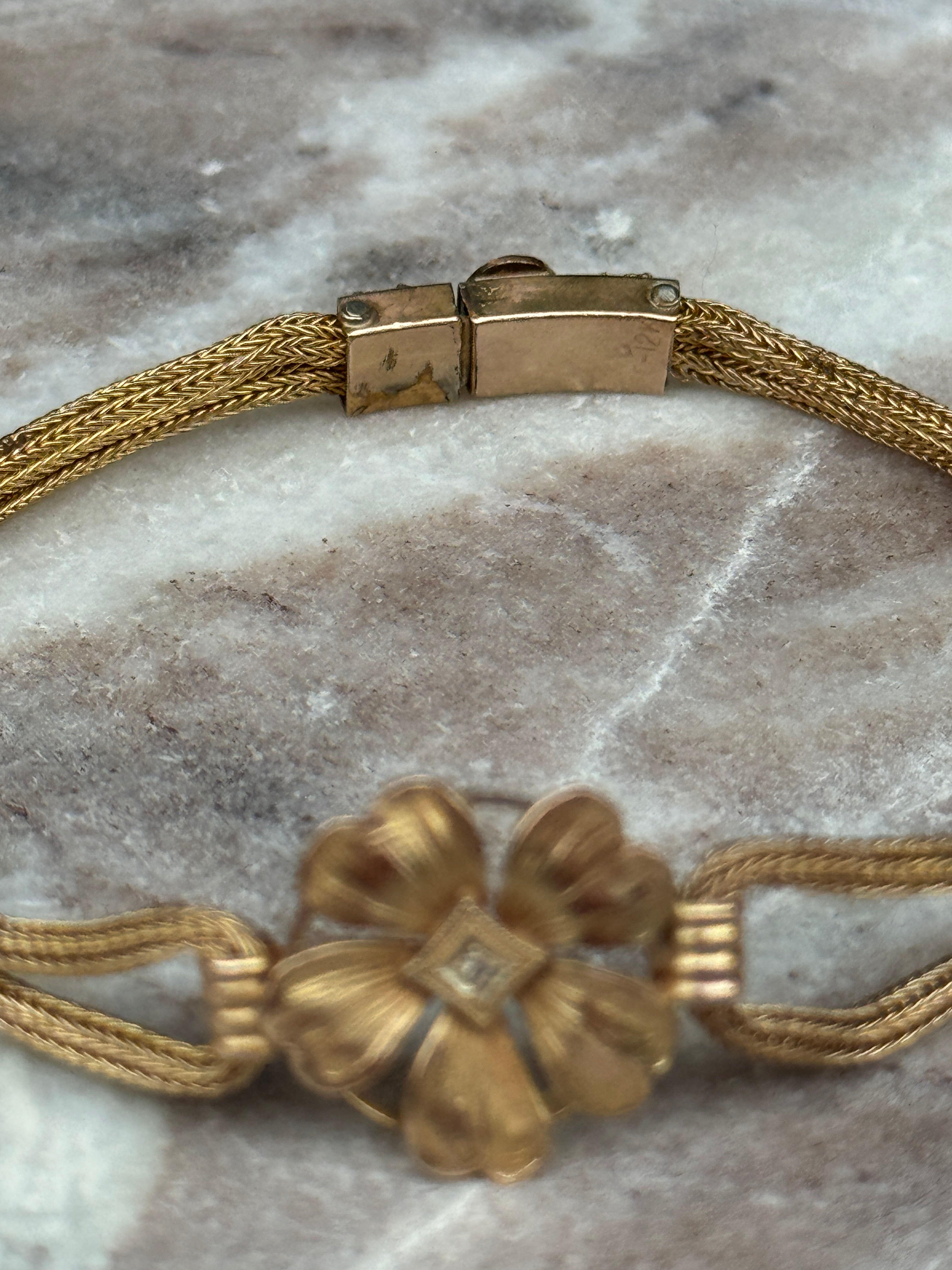 Vivian Grace Vintage Bracelet Gold Vintage Victorian Mesh Bracelet- 12k Gold Filled