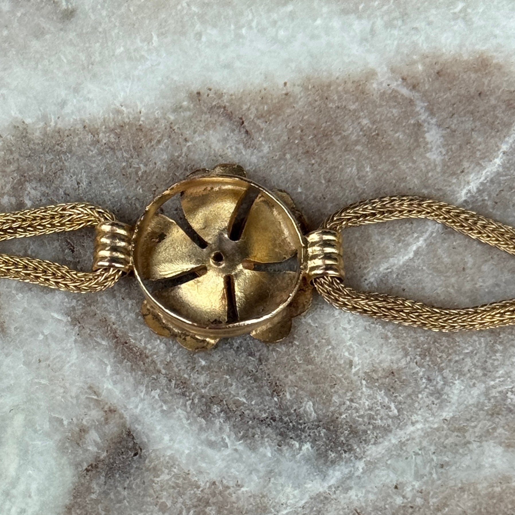 Vivian Grace Vintage Bracelet Gold Vintage Victorian Mesh Bracelet- 12k Gold Filled