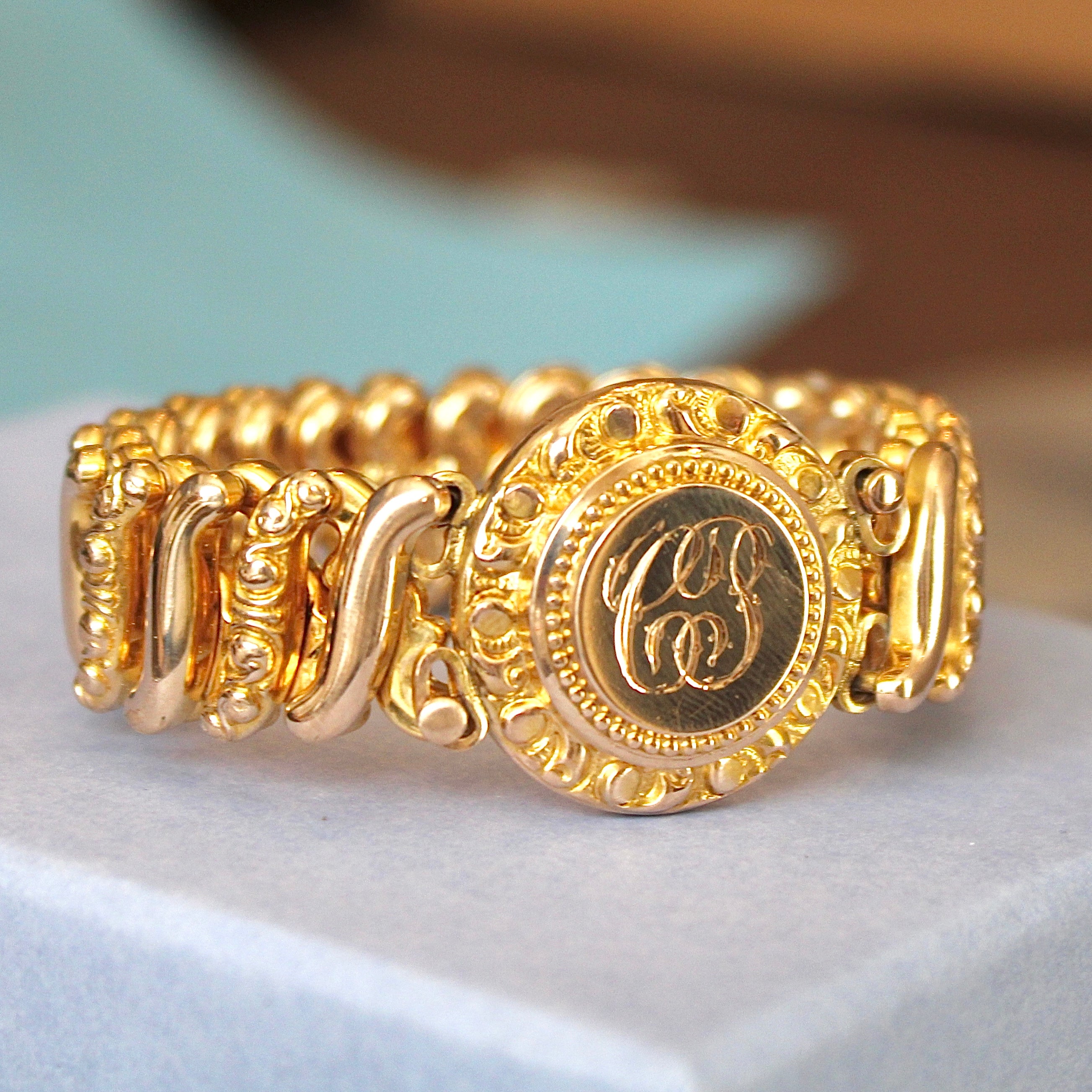 Vivian Grace Vintage Bracelet Gold WWII Gold-Filled Sweetheart Bracelet by DF Briggs Co- Vintage