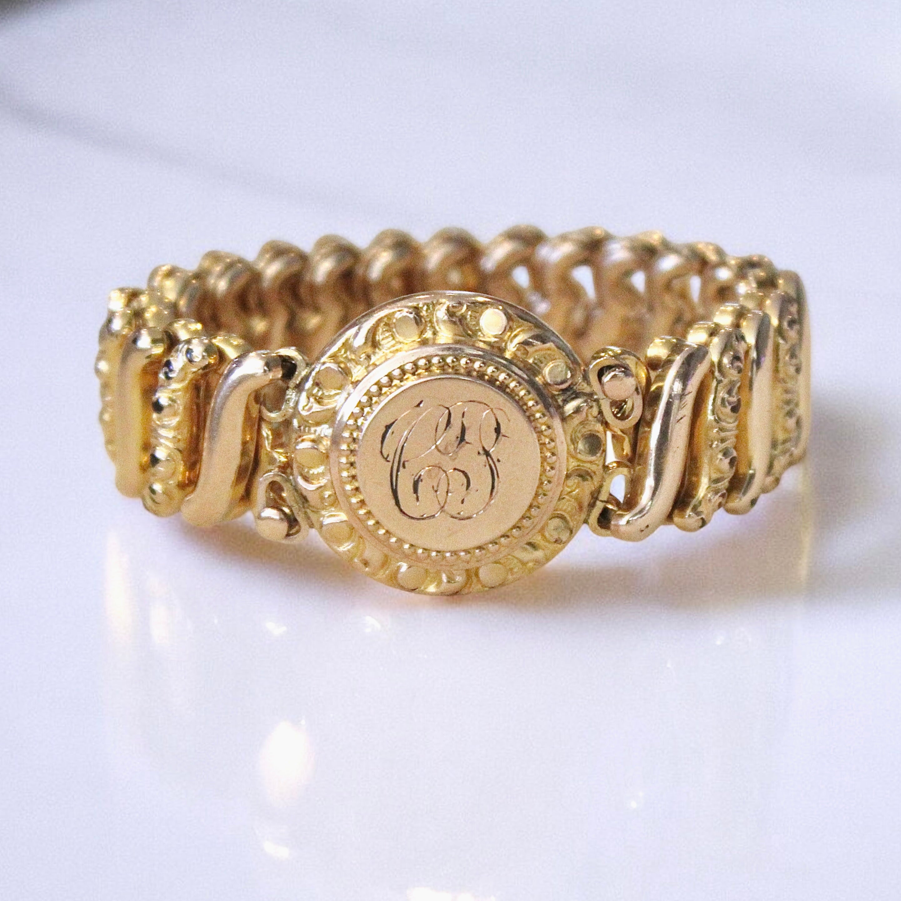 Vivian Grace Vintage Bracelet Gold WWII Gold-Filled Sweetheart Bracelet by DF Briggs Co- Vintage