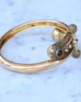 Vivian Grace Vintage Bracelet Rose Gold Vintage Victorian Etruscan Revival Bypass Bangle Bracelet (circa 1880)- Tigers Eye
