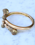 Vivian Grace Vintage Bracelet Rose Gold Vintage Victorian Etruscan Revival Bypass Bangle Bracelet (circa 1880)- Tigers Eye