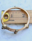 Vivian Grace Vintage Bracelet Rose Gold Vintage Victorian Etruscan Revival Bypass Bangle Bracelet (circa 1880)- Tigers Eye