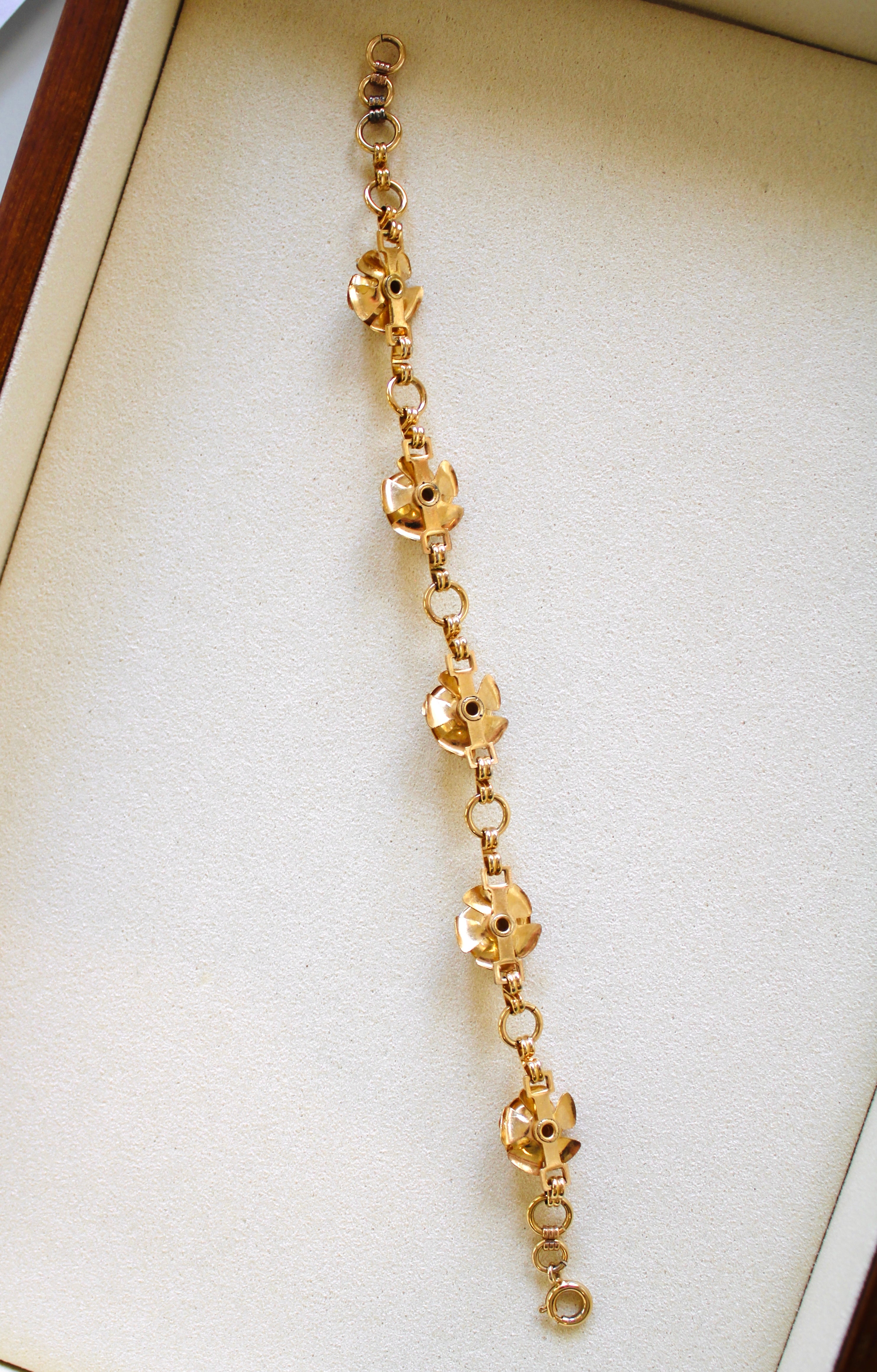 Vivian Grace Vintage Bracelet Vintage 12k Gold-Filled Faux Pearl Bracelet (circa 1940)