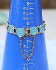 Vivian Grace Vintage Bracelet Vintage Blue Enamel Gilt Panel Bracelet by Sporrong