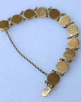 Vivian Grace Vintage Bracelet Vintage Blue Enamel Gilt Panel Bracelet by Sporrong