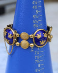 Vivian Grace Vintage Bracelet Vintage Royal Blue Enamel Gilt Panel Bracelet by Sporrong (Copy)