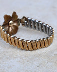 Vivian Grace Vintage Bracelet Vintage Teal Paste Sweetheart Expansion Bracelet (circa 1940)- 1/20 12k Gold Filled