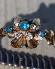 Vivian Grace Vintage Bracelet Vintage Teal Paste Sweetheart Expansion Bracelet (circa 1940)- 1/20 12k Gold Filled