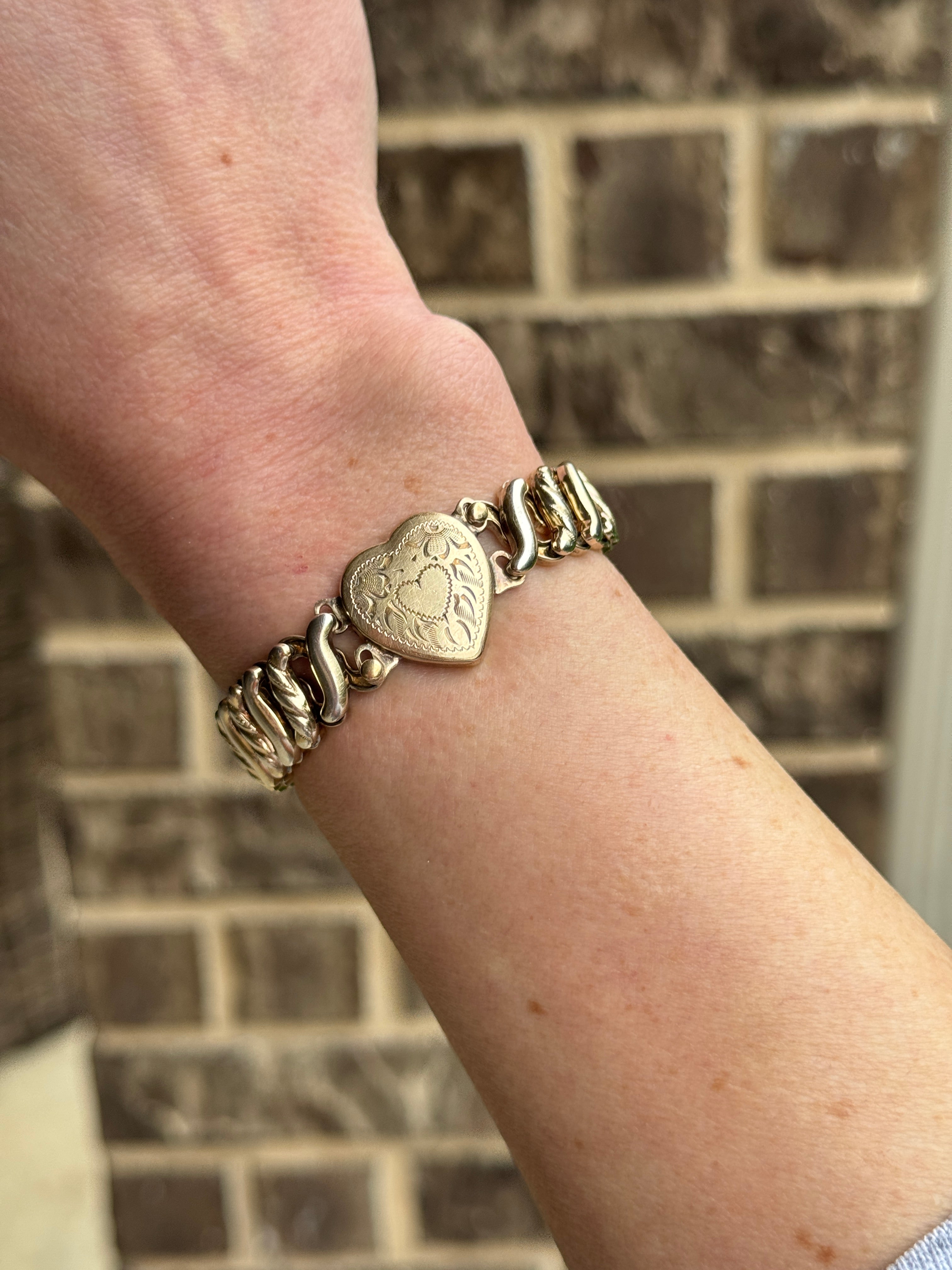 Vivian Grace Vintage Gold ‘Carmen’ Gold Filled Sweetheart Bracelet - Vintage