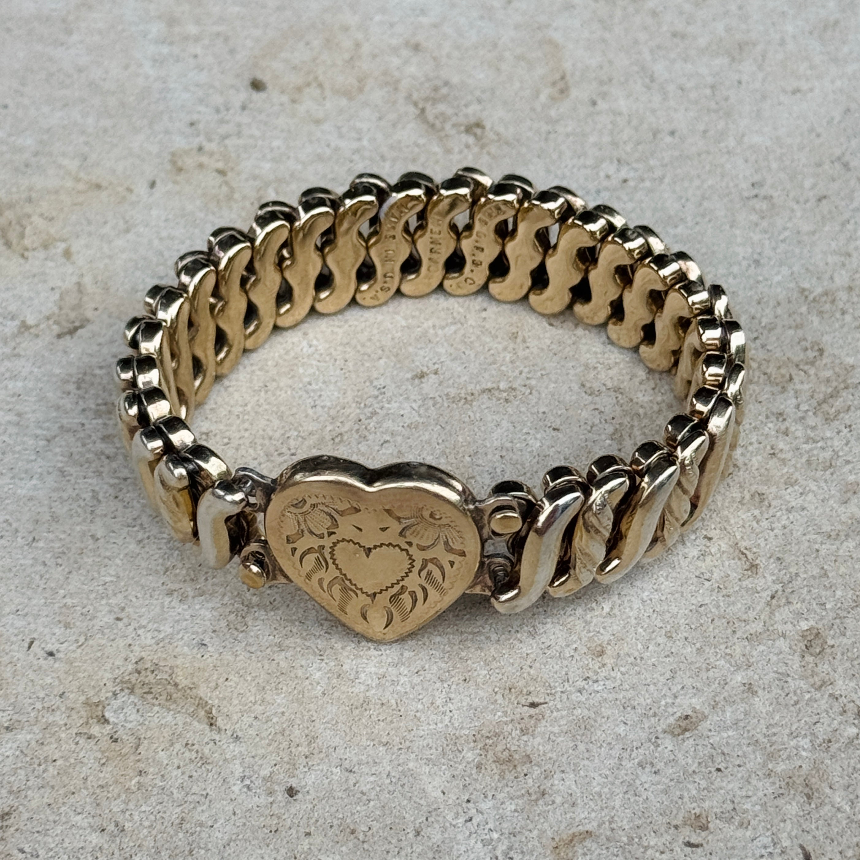Vivian Grace Vintage Gold ‘Carmen’ Gold Filled Sweetheart Bracelet - Vintage
