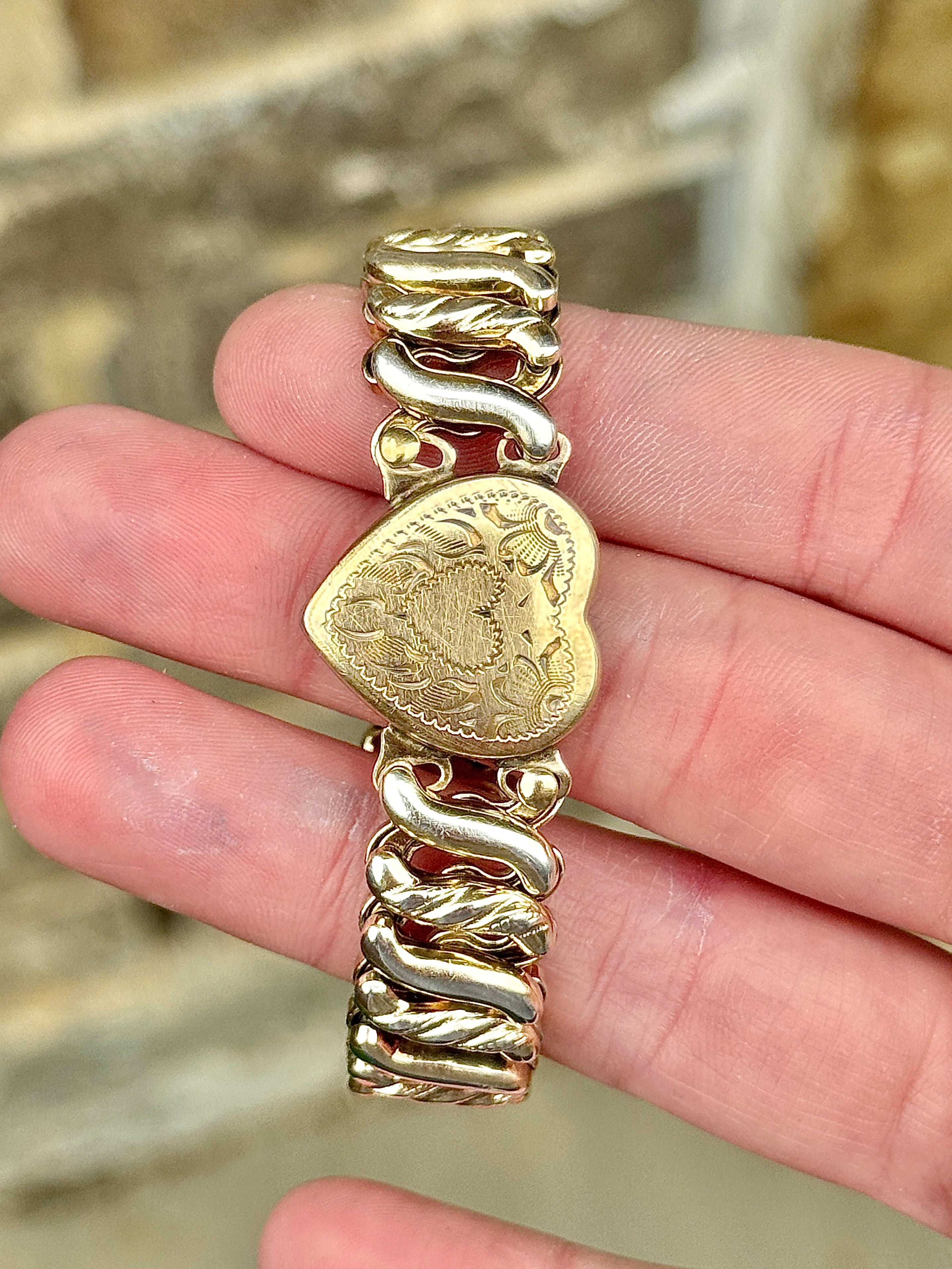 Vivian Grace Vintage Gold ‘Carmen’ Gold Filled Sweetheart Bracelet - Vintage