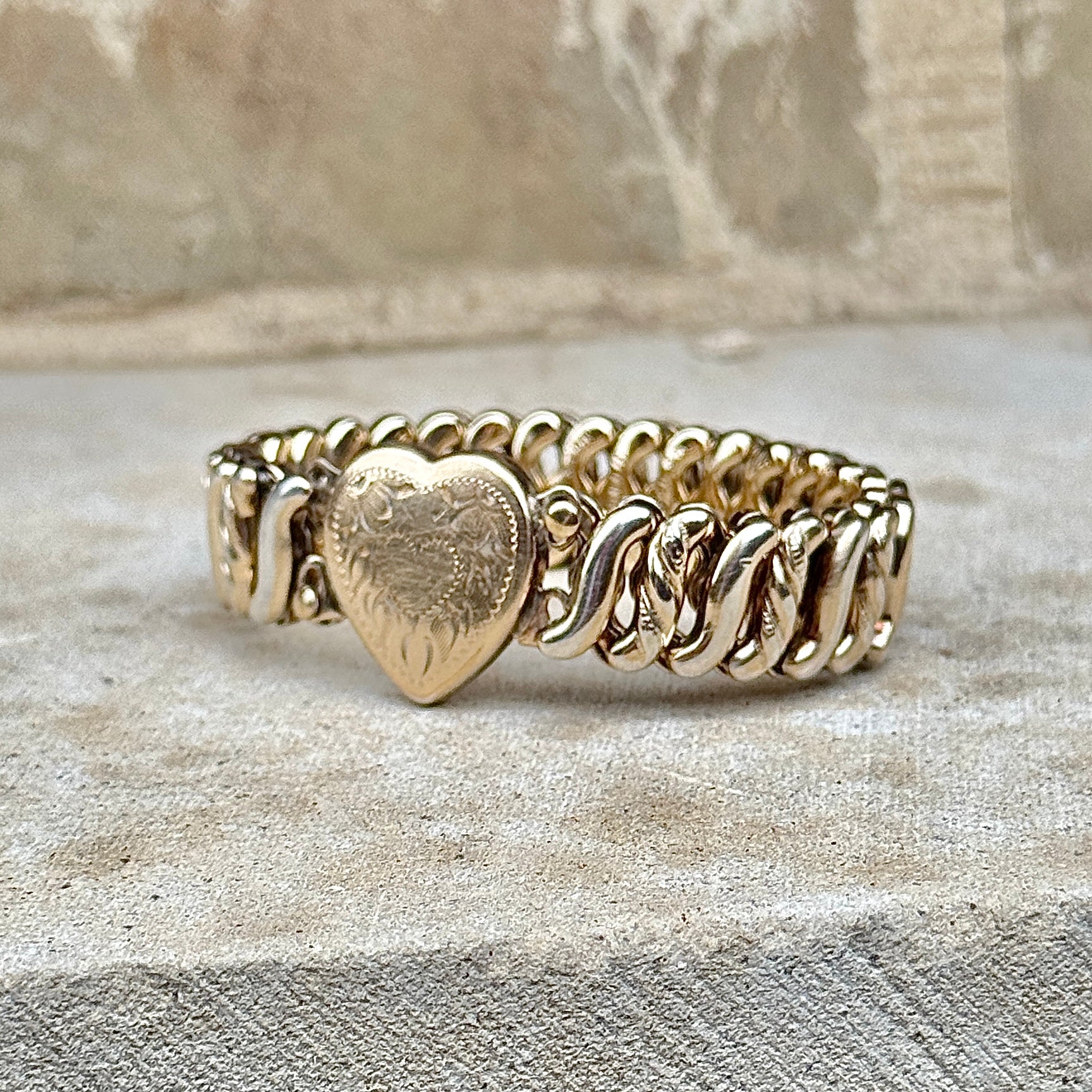 Vivian Grace Vintage Gold ‘Carmen’ Gold Filled Sweetheart Bracelet - Vintage