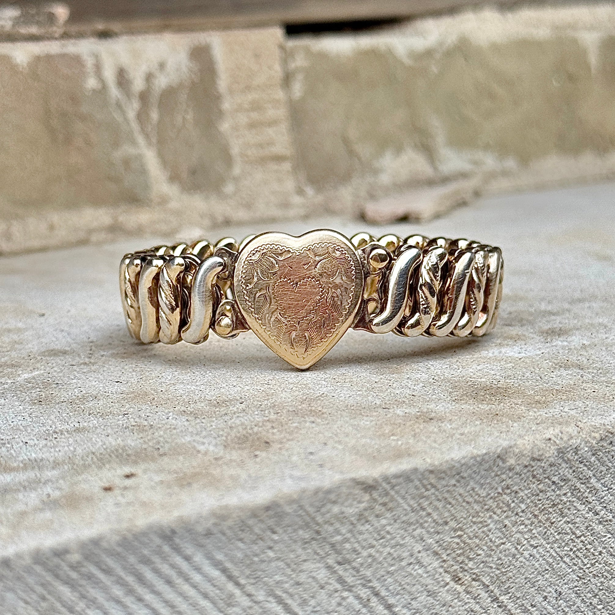Vivian Grace Vintage Gold ‘Carmen’ Gold Filled Sweetheart Bracelet - Vintage