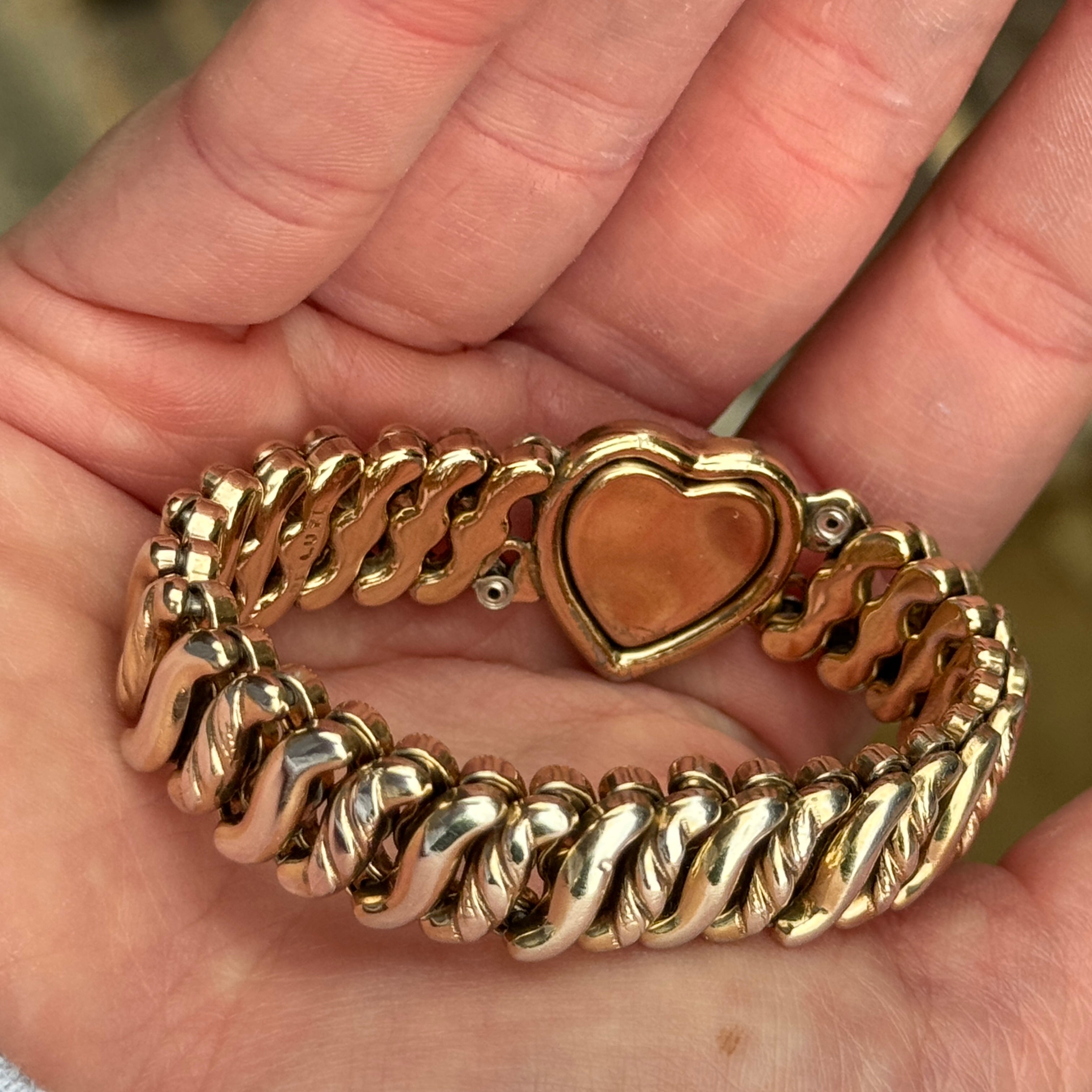 Vivian Grace Vintage Gold ‘Carmen’ Gold Filled Sweetheart Bracelet - Vintage