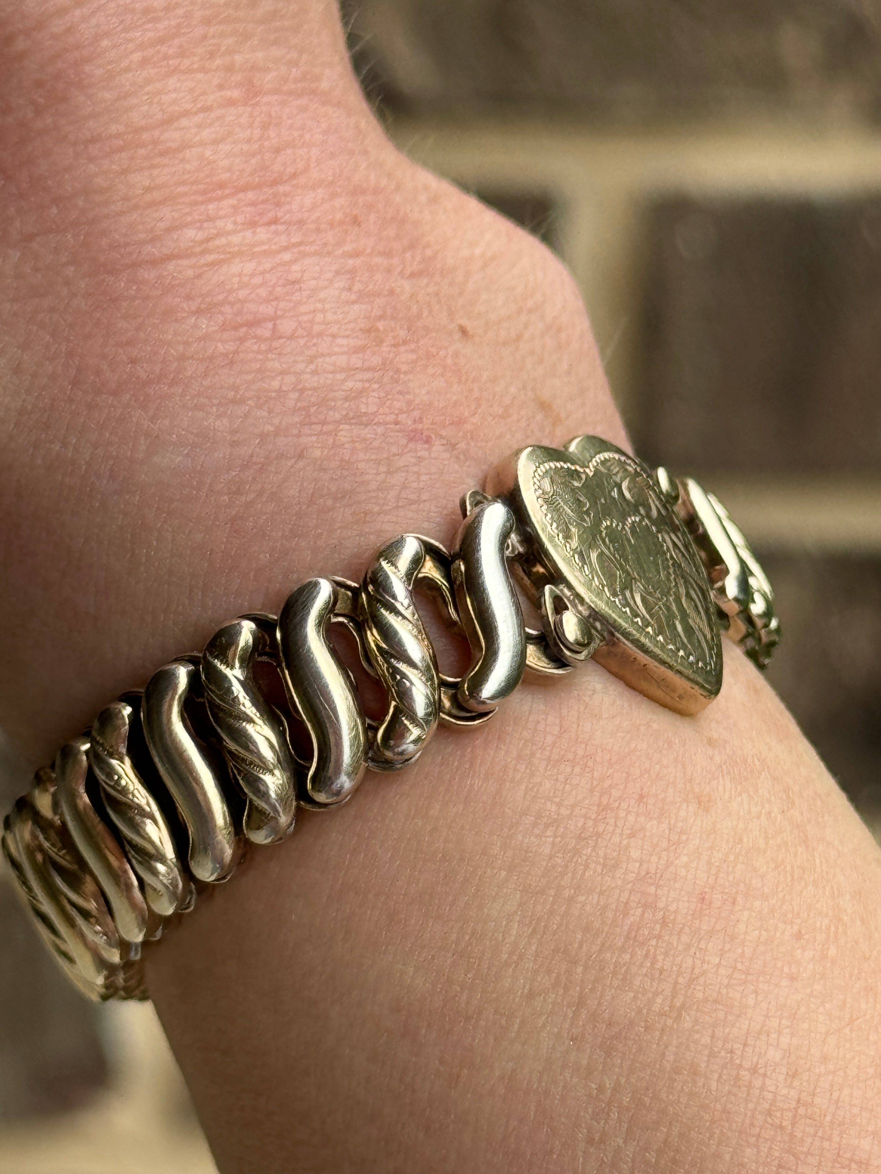 Vivian Grace Vintage Gold ‘Carmen’ Gold Filled Sweetheart Bracelet - Vintage