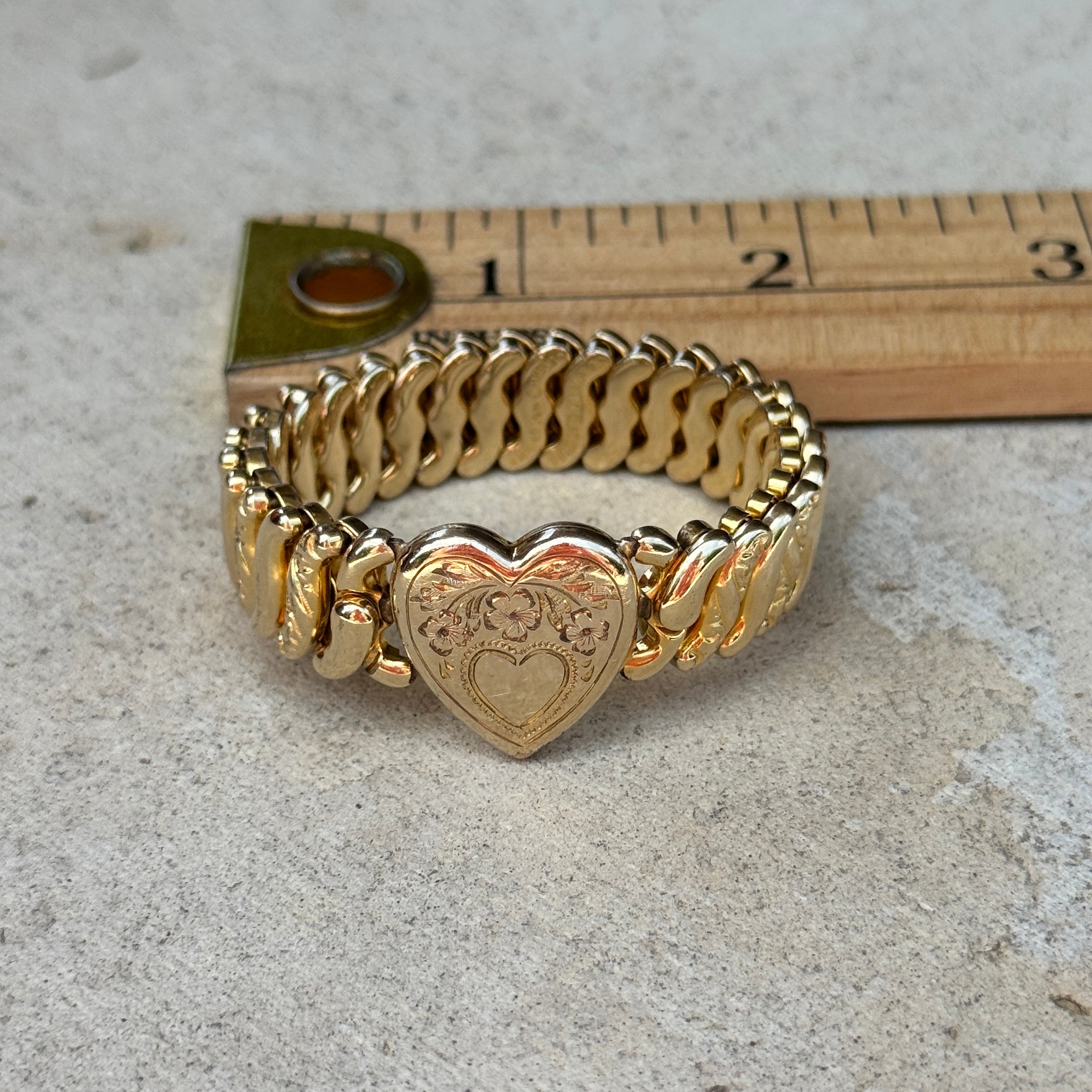 Vivian Grace Vintage Gold ‘Carmen’ Gold Filled Sweetheart Bracelet - Vintage