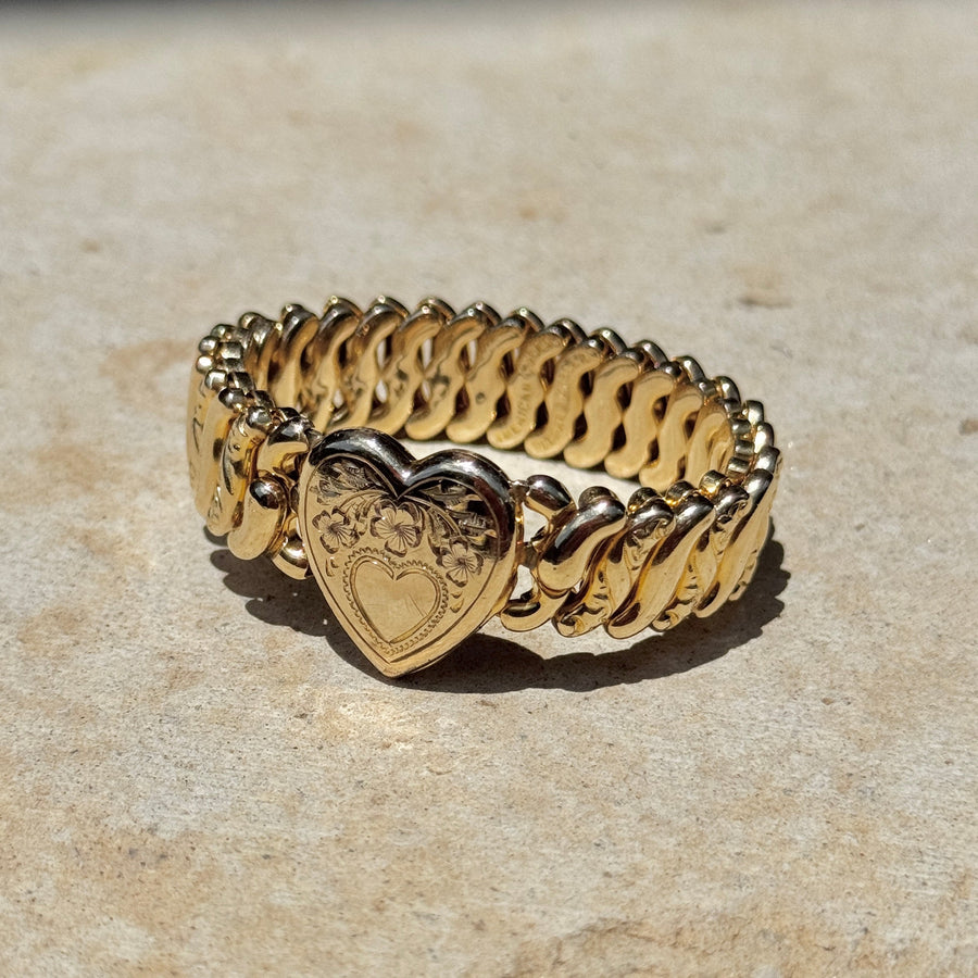 Vivian Grace Vintage Gold ‘Carmen’ Gold Filled Sweetheart Bracelet - Vintage
