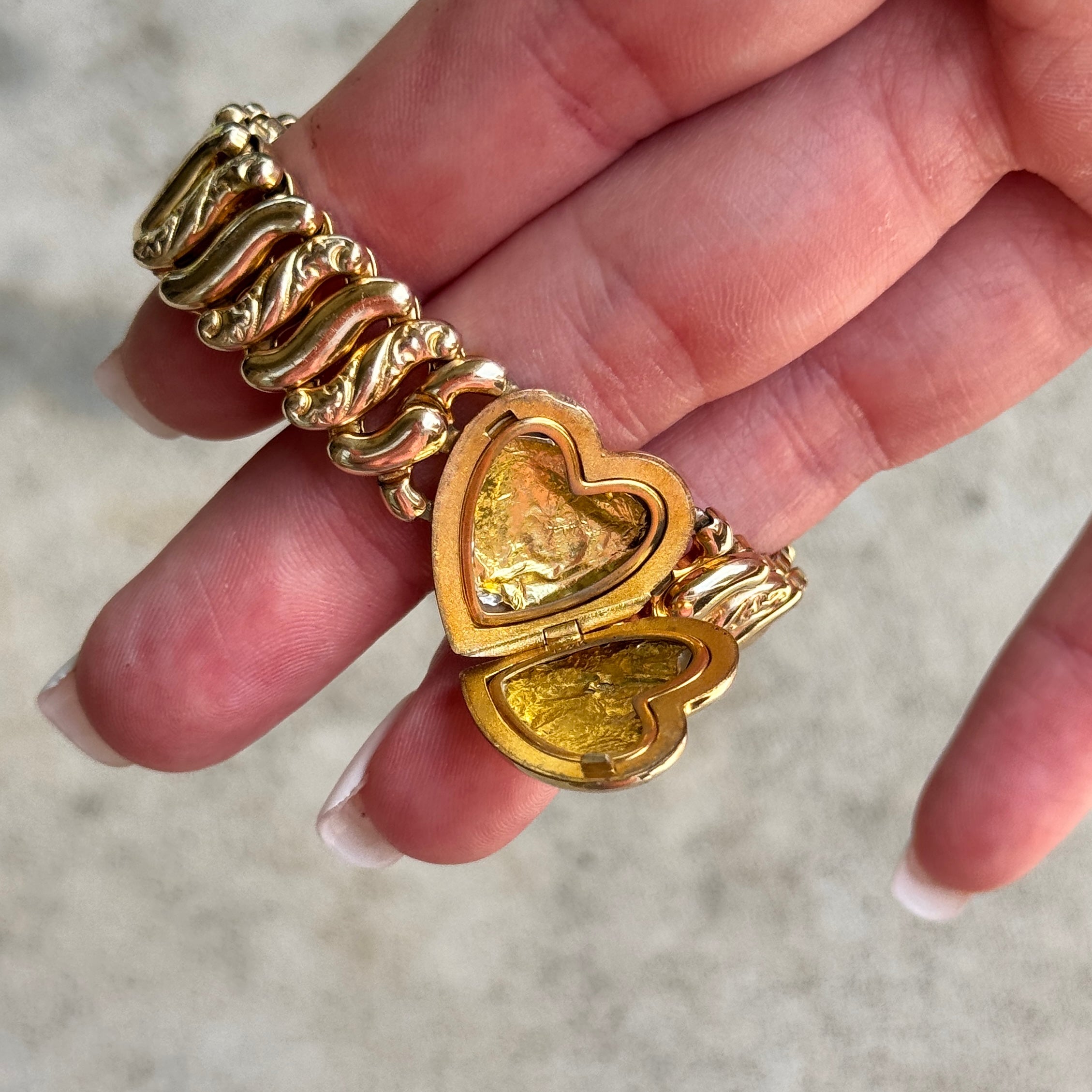 Vivian Grace Vintage Gold ‘Carmen’ Gold Filled Sweetheart Bracelet - Vintage