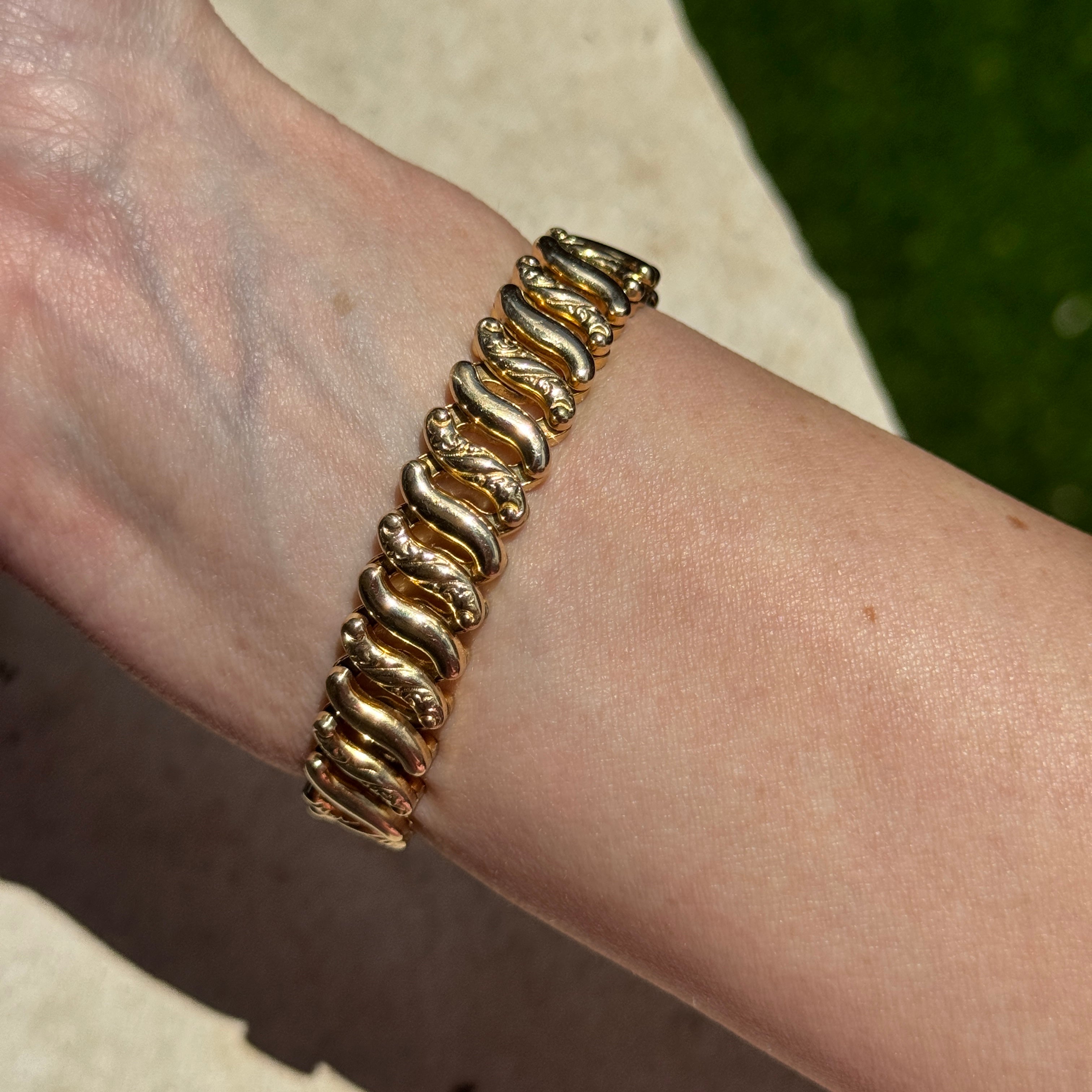 Vivian Grace Vintage Gold ‘Carmen’ Gold Filled Sweetheart Bracelet - Vintage