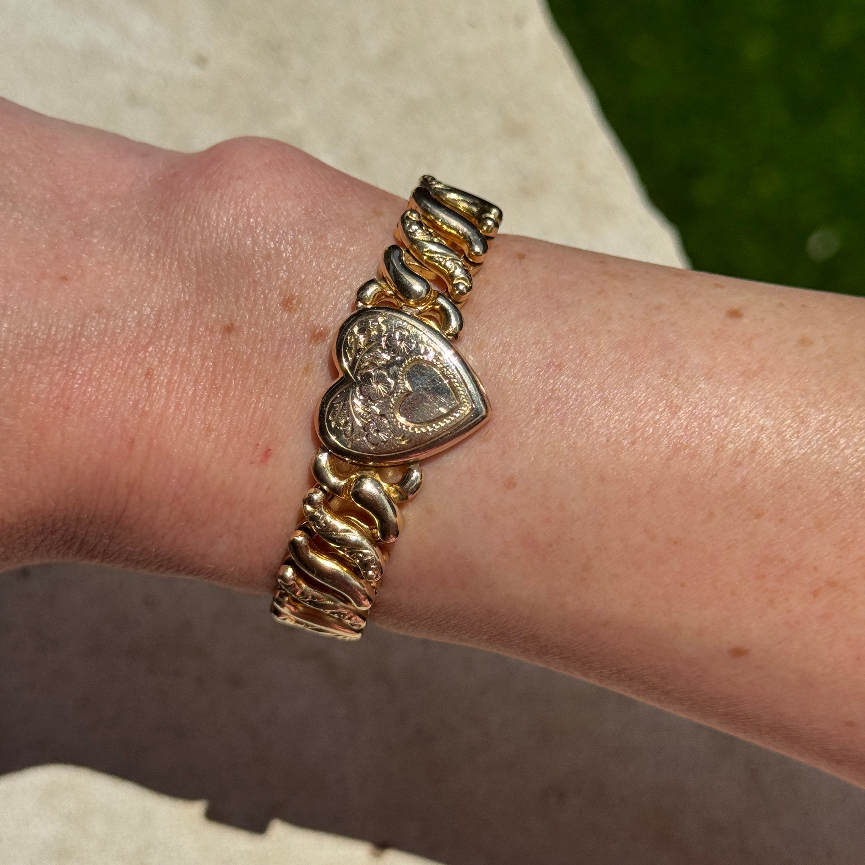 Vivian Grace Vintage Gold ‘Carmen’ Gold Filled Sweetheart Bracelet - Vintage