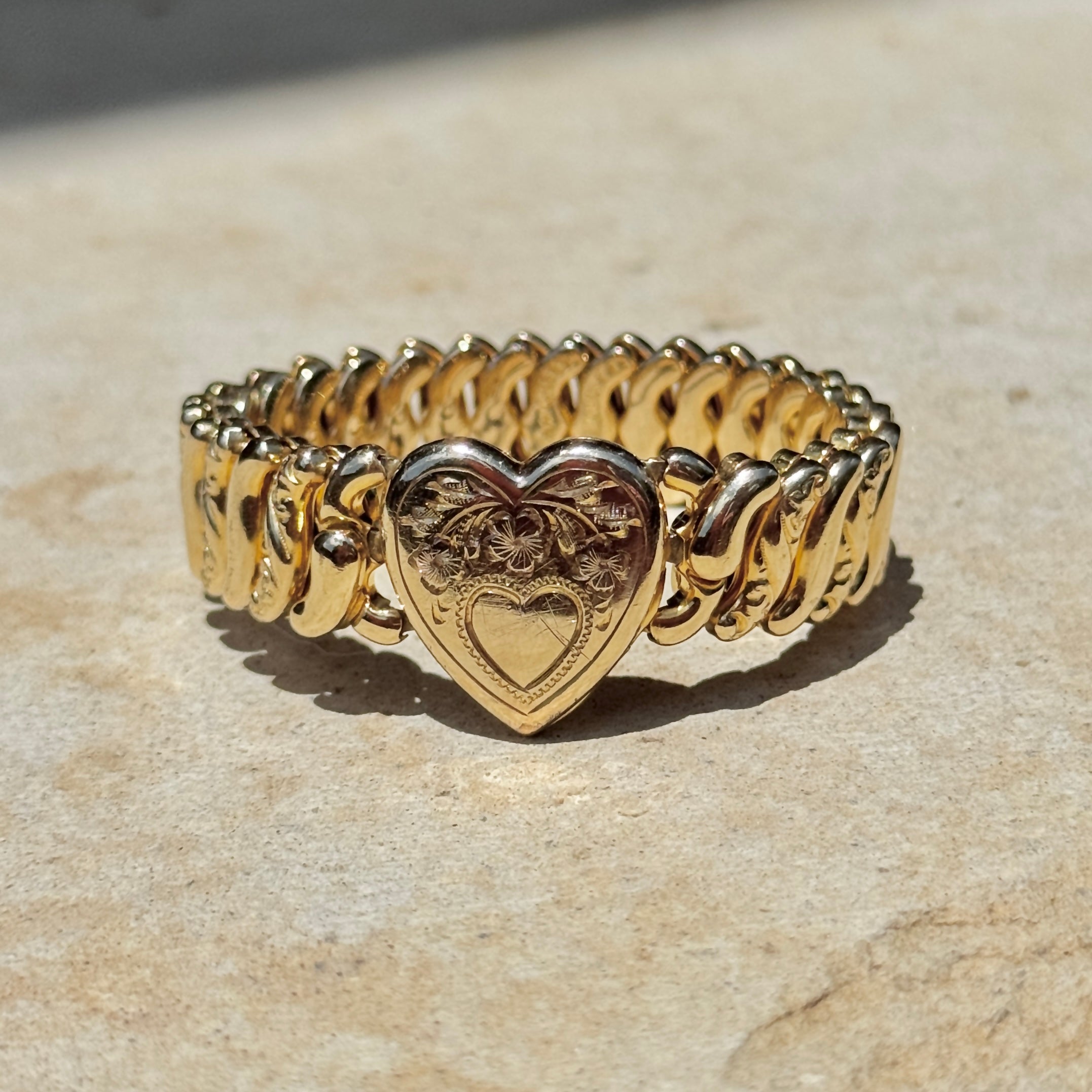 Vivian Grace Vintage Gold ‘Carmen’ Gold Filled Sweetheart Bracelet - Vintage