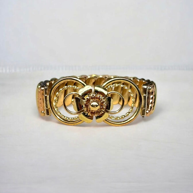 Vivian Grace Vintage Gold Gold Filled Sweetheart Bracelet with Citrine Accents- Vintage