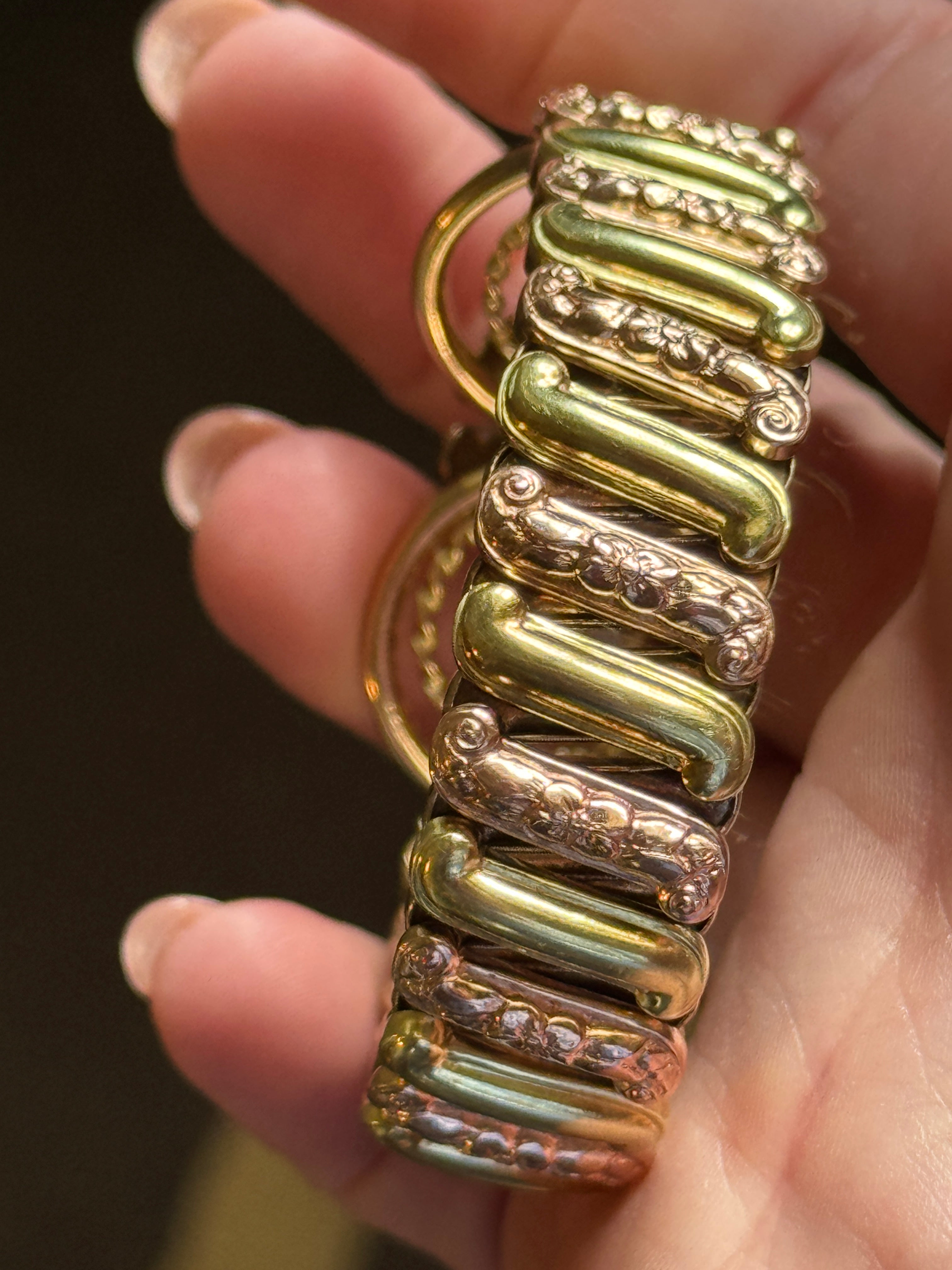 Vivian Grace Vintage Gold Gold Filled Sweetheart Bracelet with Citrine Accents- Vintage