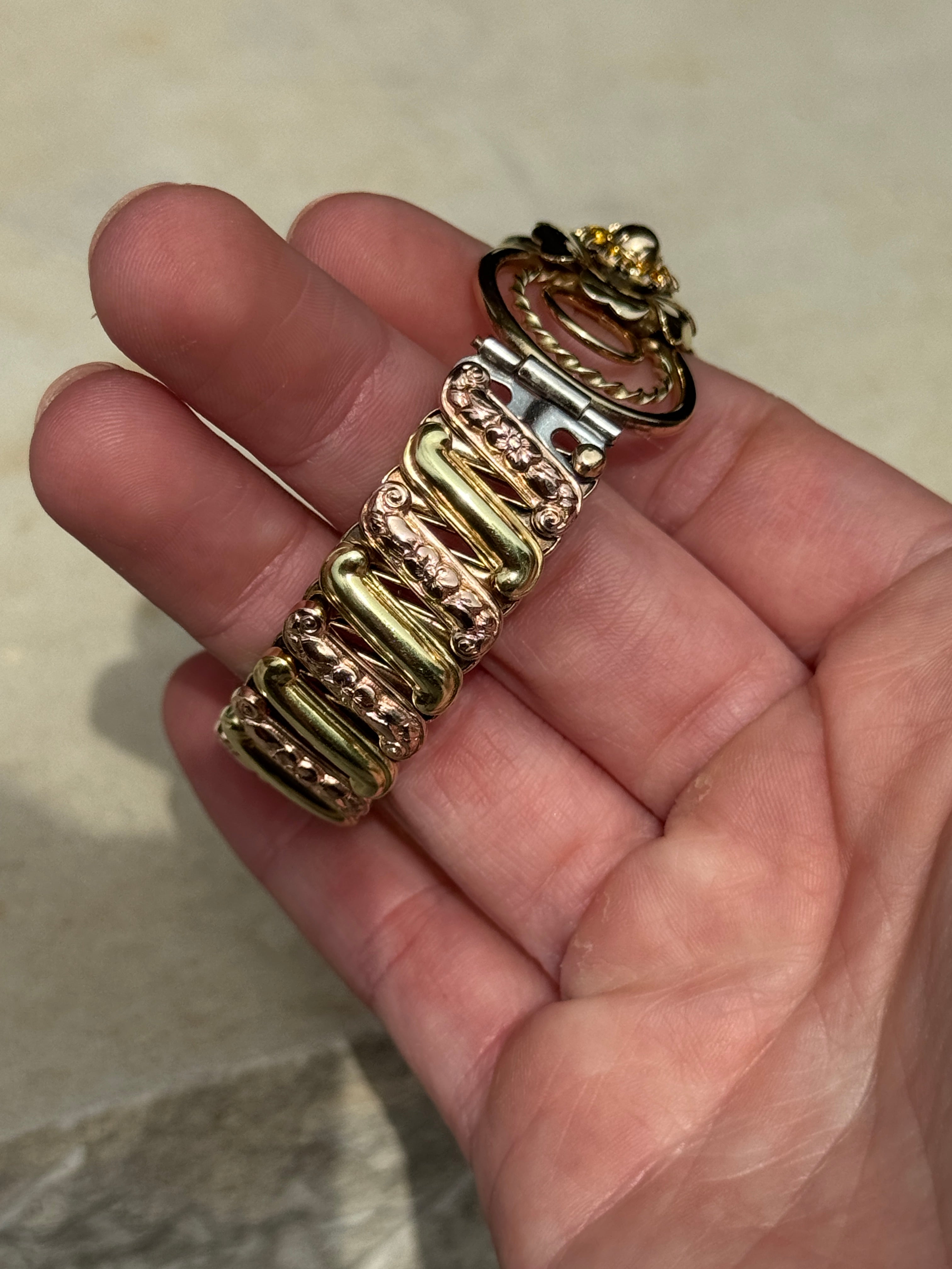Vivian Grace Vintage Gold Gold Filled Sweetheart Bracelet with Citrine Accents- Vintage