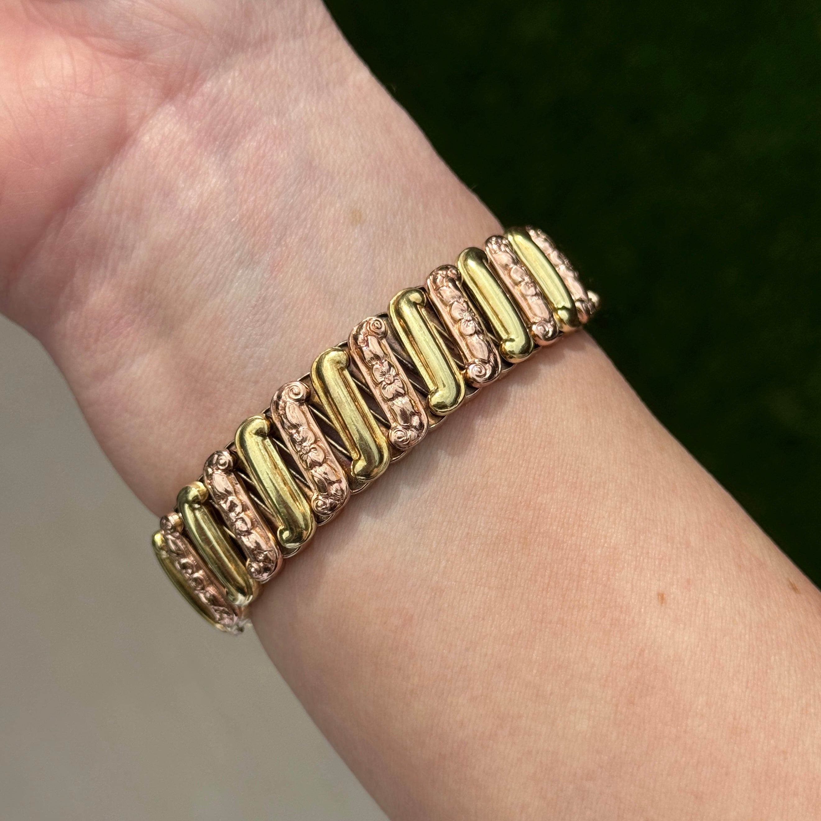 Vivian Grace Vintage Gold Gold Filled Sweetheart Bracelet with Citrine Accents- Vintage