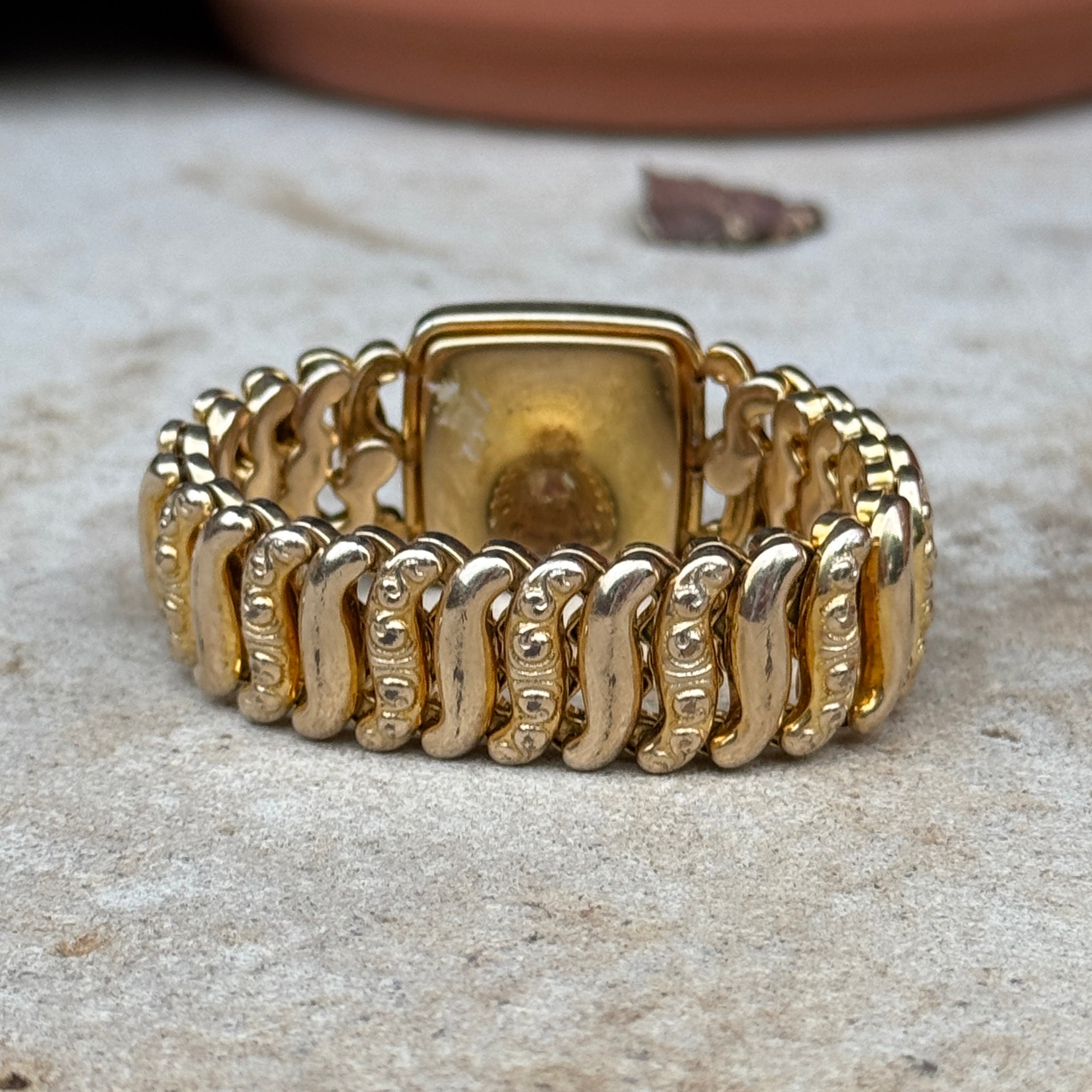 Vivian Grace Vintage Gold Monogram ‘A’ Gold Filled Sweetheart Bracelet - Vintage