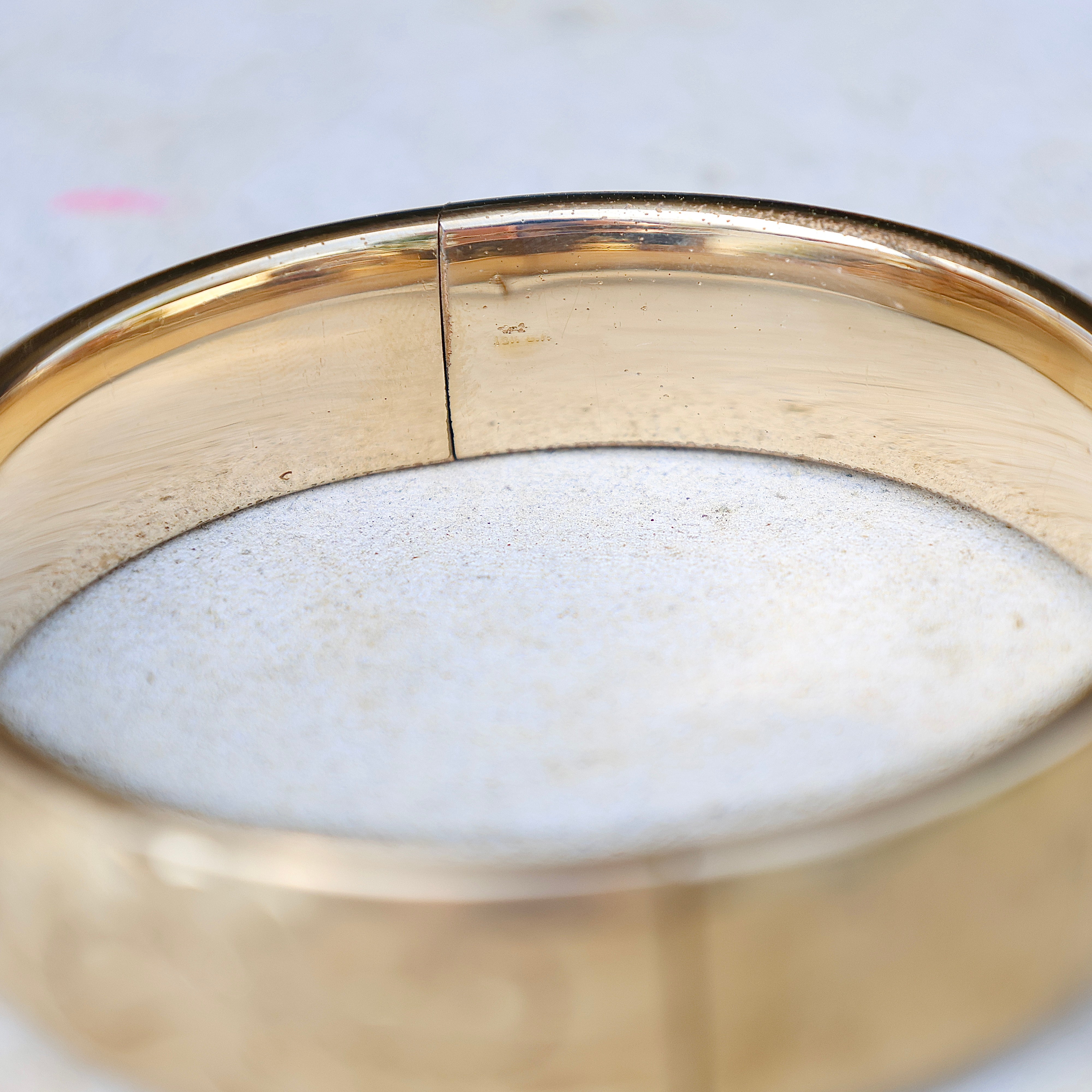 Vivian Grace Vintage Gold Vintage Mid-Century 12k Gold-Filled Floral Etched Bangle Bracelet