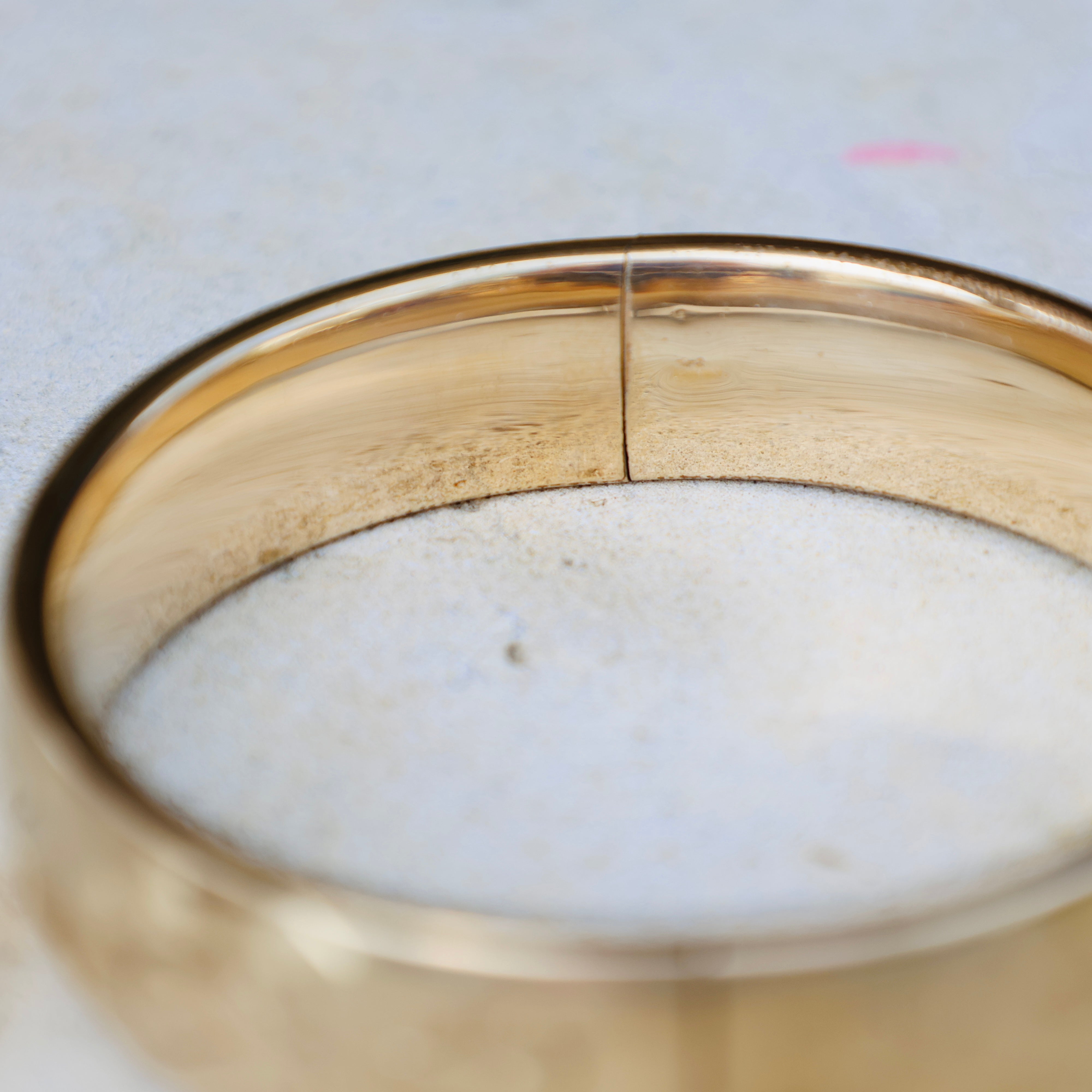 Vivian Grace Vintage Gold Vintage Mid-Century 12k Gold-Filled Floral Etched Bangle Bracelet