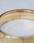 Vivian Grace Vintage Gold Vintage Mid-Century 12k Gold-Filled Floral Etched Bangle Bracelet