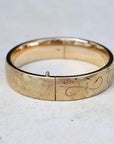 Vivian Grace Vintage Gold Vintage Mid-Century 12k Gold-Filled Floral Etched Bangle Bracelet