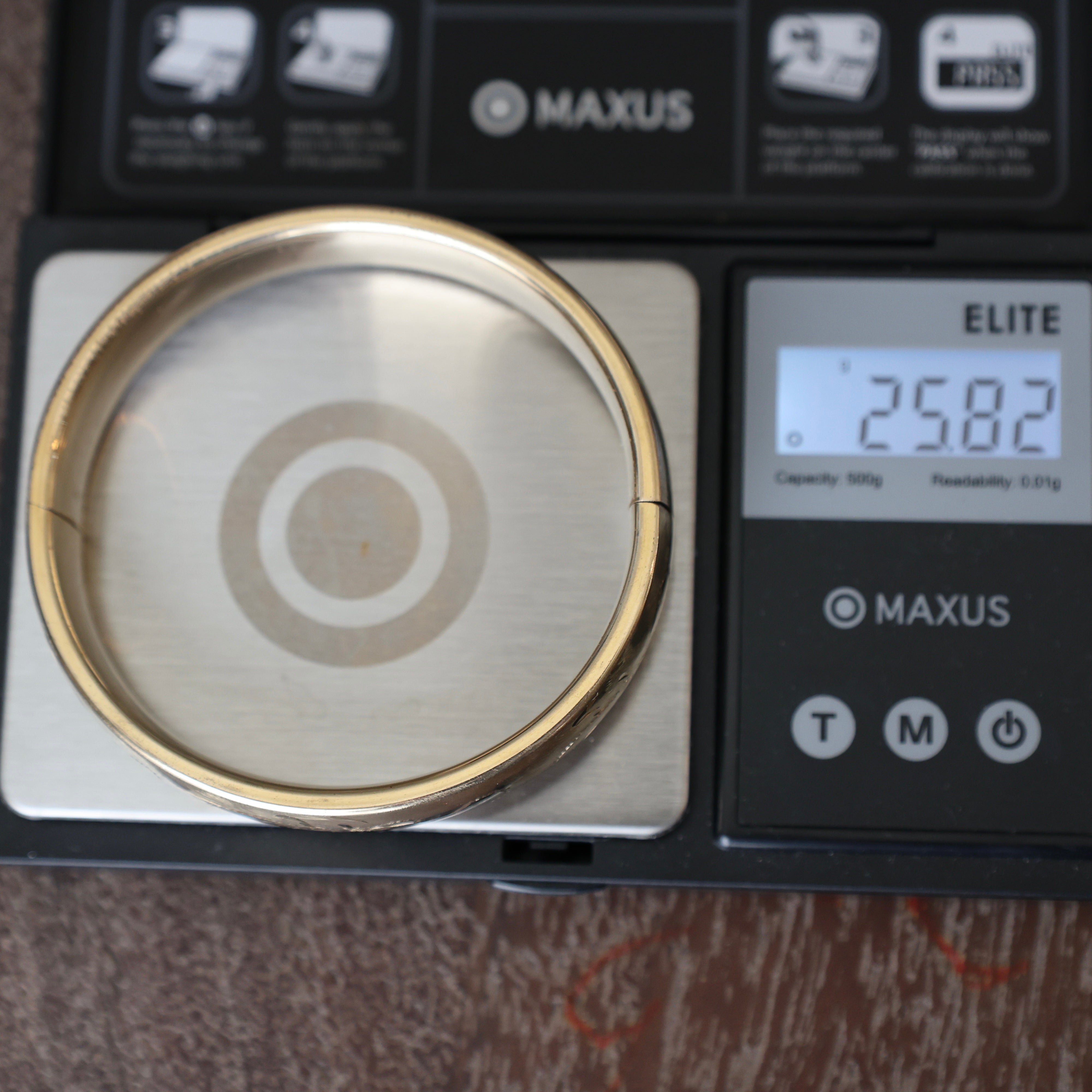 Vivian Grace Vintage Gold Vintage Mid-Century 12k Gold-Filled Floral Etched Bangle Bracelet