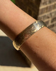 Vivian Grace Vintage Gold Vintage Mid-Century 12k Gold-Filled Floral Etched Bangle Bracelet