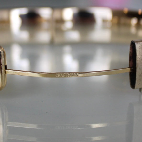 Vivian Grace Vintage Gold Vintage Mid-Century 12k Gold-Filled Floral Etched Bangle Bracelet